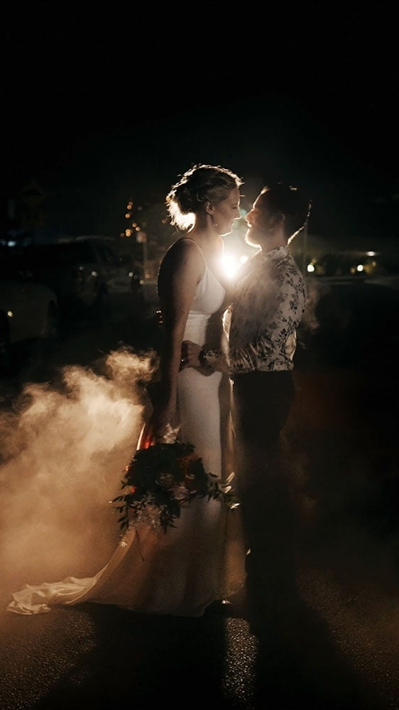wollongong videographer films bride at night